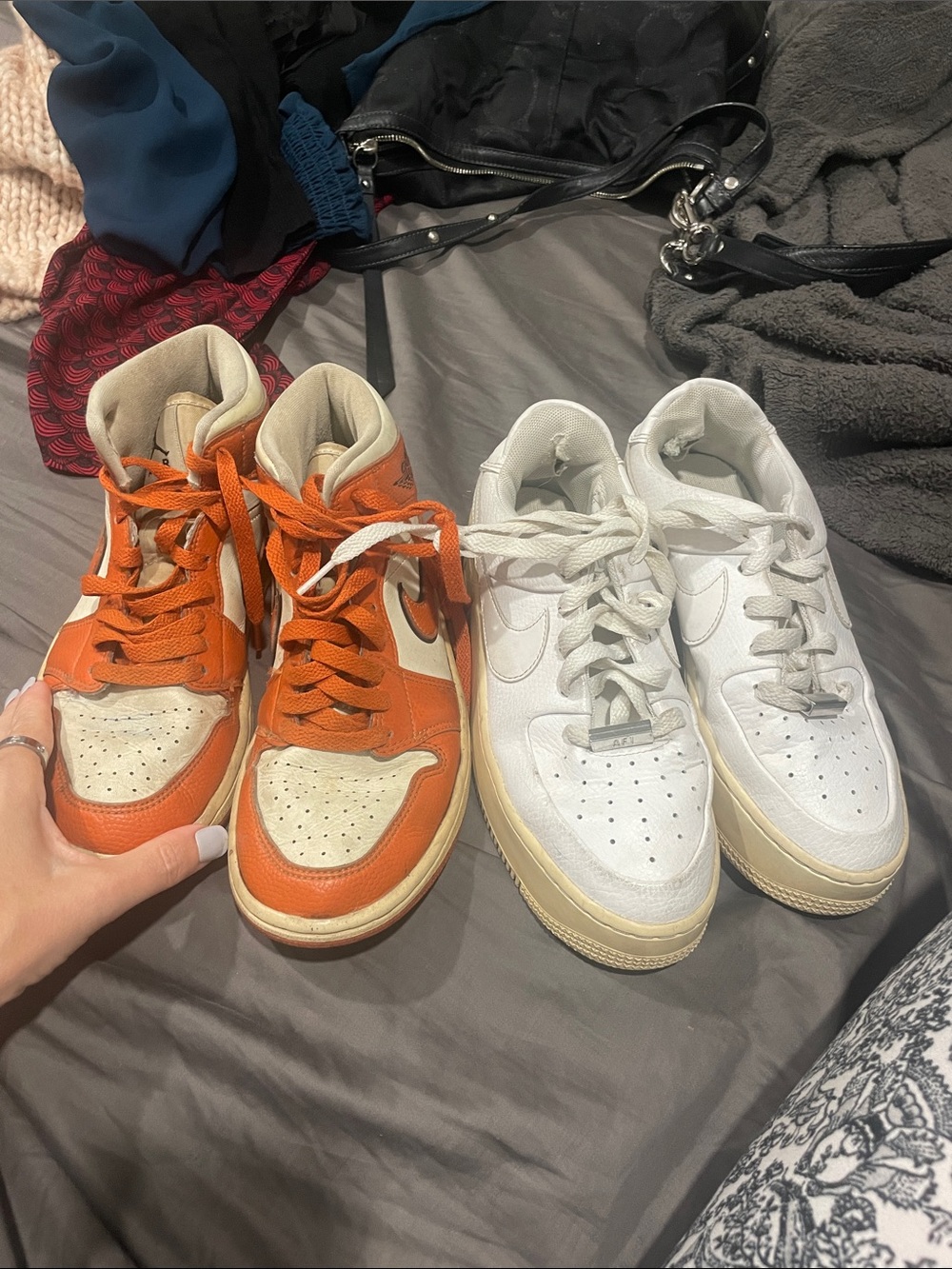 VINTAGE BUNDLE: Nike Air Jordan 1 Syracuse + Air Force 1 Low - Sz 7Y/8.5W